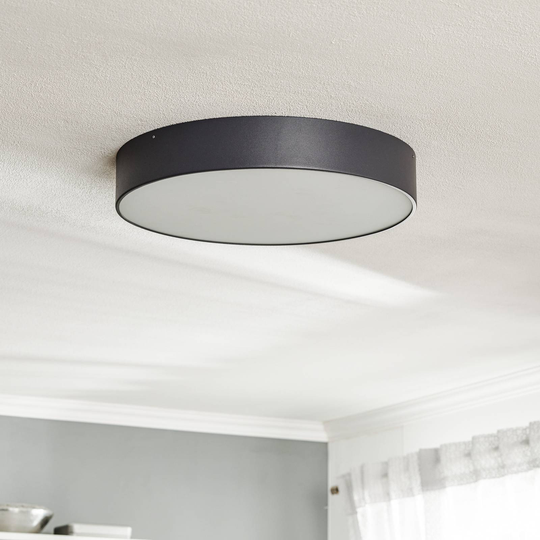 Taklampa Dayton i grått Ø 45 cm