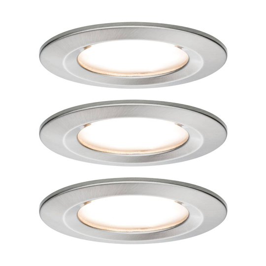 Paulmann 3-pack spot Nova Coin rund dimbar, järn