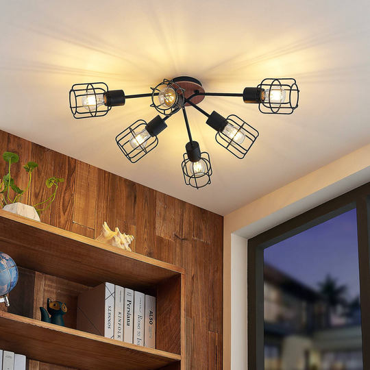Lindby Telmos taklampa, 6 lampor