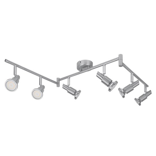 LEDVANCE Niclas LED-spotlight, nickel, 6 lampor