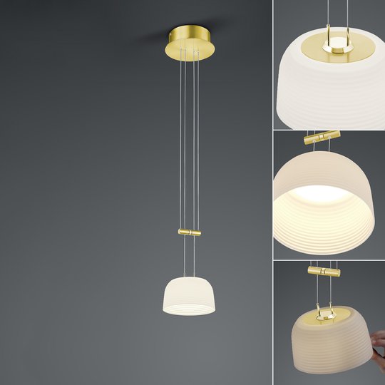 BANKAMP Nelia pendel ZigBee dimbar 16 cm mässing
