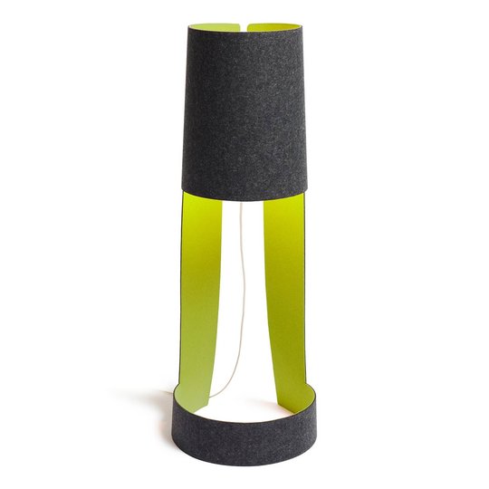 Liten designgolvlampa Mia XL grafit-äpple