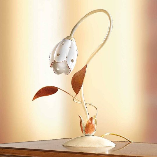 Blommig bordslampa TULIPANO