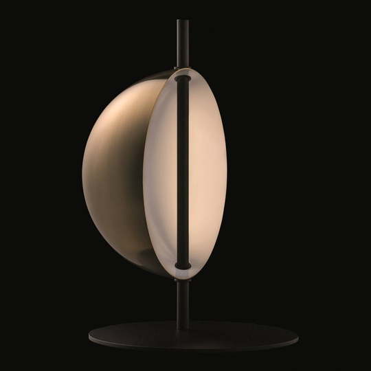 Oluce Superluna 297 LED-bordslampa, mässing