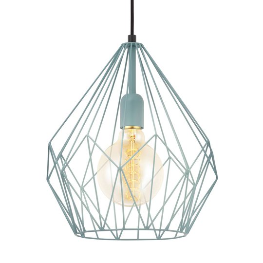 Mintgrön taklampa Carlton i vintage-stil