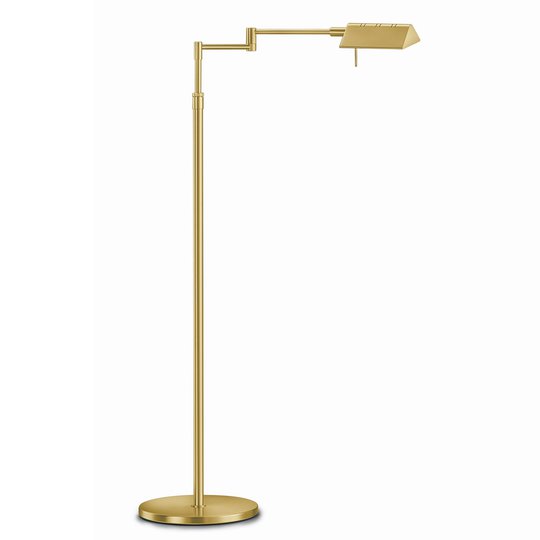 Danuta justerbar LED-golvlampa, mässing matt