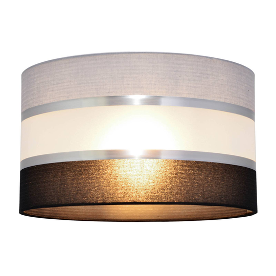 Vägglampa Helen textil grå-svart-silver 25 cm