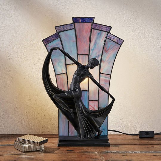 Charmig bordslampa Flamina i tiffanystil