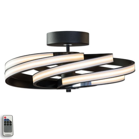 Zoya – modern LED-taklampa, svart