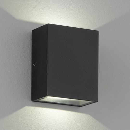 LED-utomhusvägglampa Denver, svart