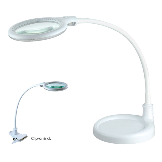 Mini Magni bord/kläm LED (Vit)