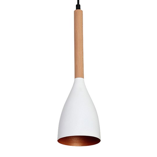 Hänglampa Muza, 1 lampa, vit/guld