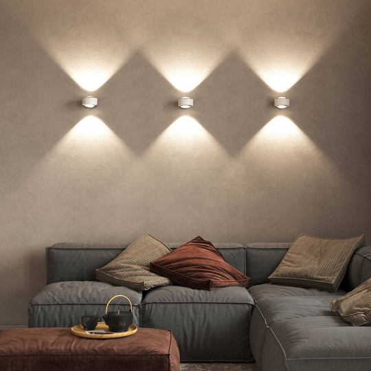 Puk Maxx Wall, LED, lins klar, vit matt