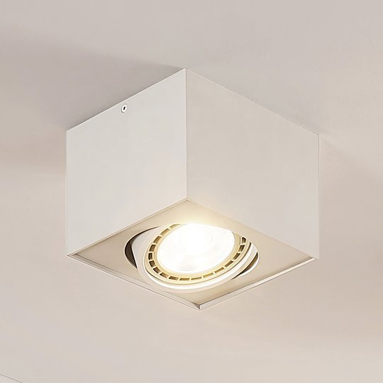 Arcchio Dwight LED-takspotlight i vitt, 1 lampa