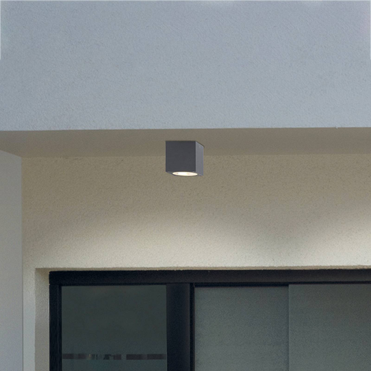 RZB HB 111 LED-utomhustaklampa kantig 830 19°