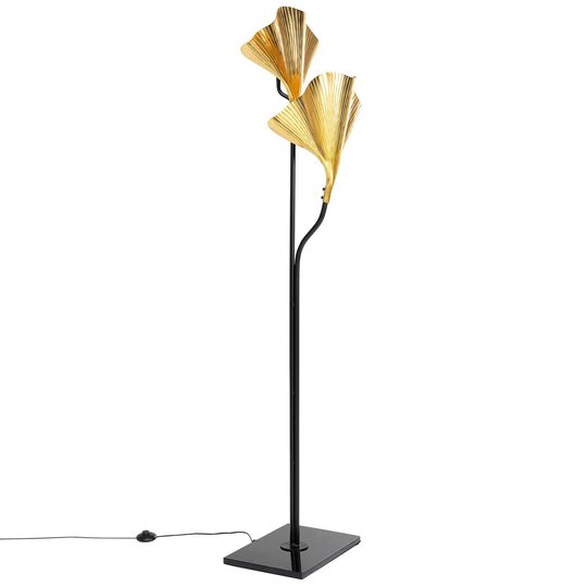 KARE Gingko Due golvlampa med guldblad
