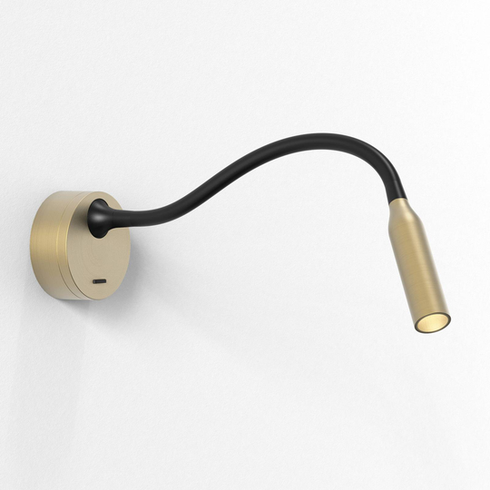 Astro Lucca LED-vägglampa med flexarm, matt guld