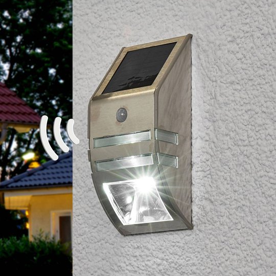 Soldriven LED-vägglampa Sol WL-2007, rörelsesensor