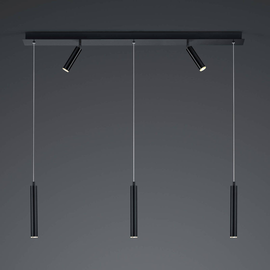 B-Leuchten Tom LED-hänglampa 5 lampor svart