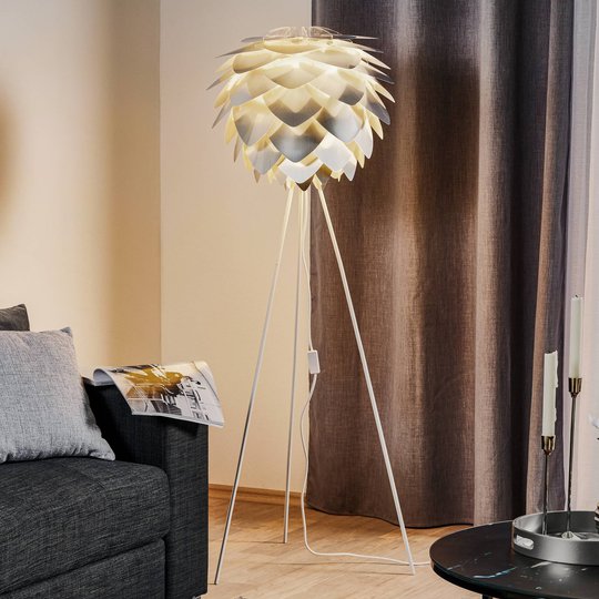 UMAGE Silvia medium golvlampa trefot stål
