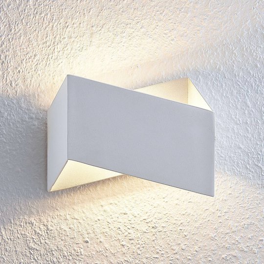 Arcchio Assona LED-vägglampa, vit-silver