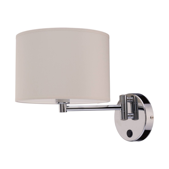 Vägglampa Hotel Ecru med textilskärm, beige