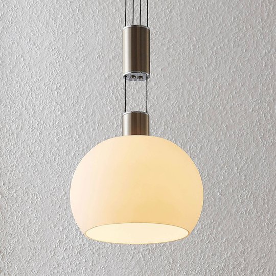 Lindby Aurell LED-pendellampa, 1 lampa, nickel