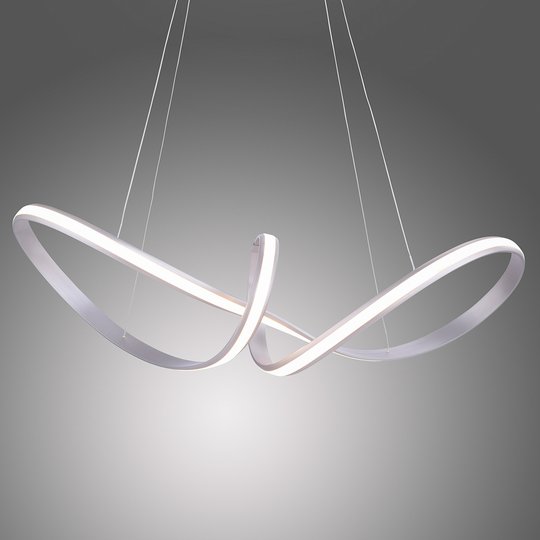 LED-pendellampa Melinda, 38W, dimbar, stålgrå
