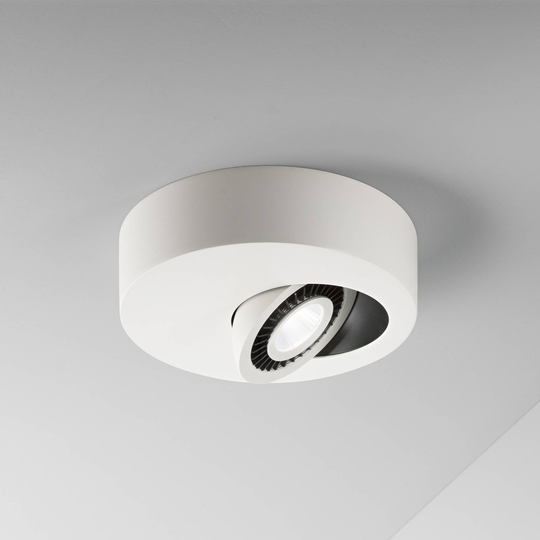 Egger Geo LED-taklampa med LED-spotlight, vit