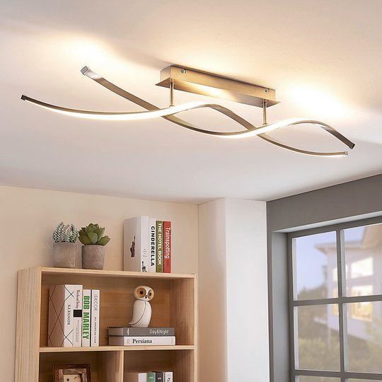 Spiralformad LED-taklampa Kati, dimbar