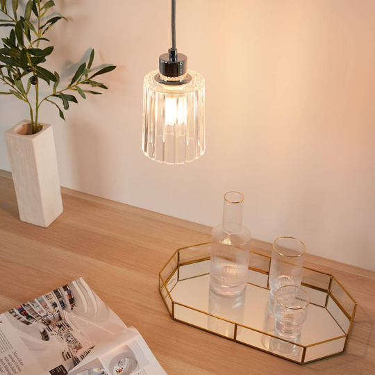Pauleen Gleaming White hänglampa av glas