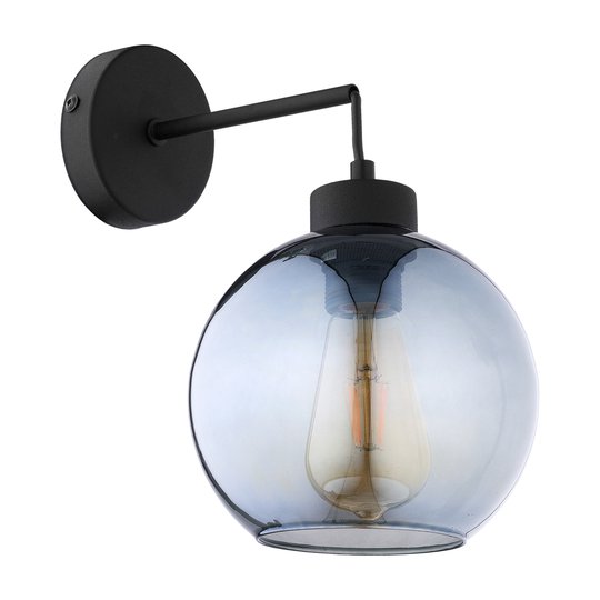 Vägglampa Cubus 1 lampa svart/grafitgrå-klar