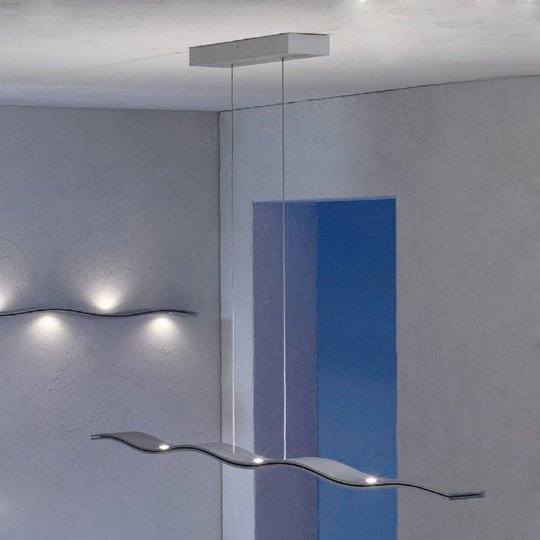Escale Fluid - vågformad LED-pendellampa 100 cm