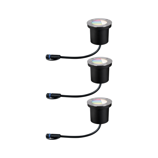 Plug & Shine Golv RGB+ TW Starter- Set (Silber)