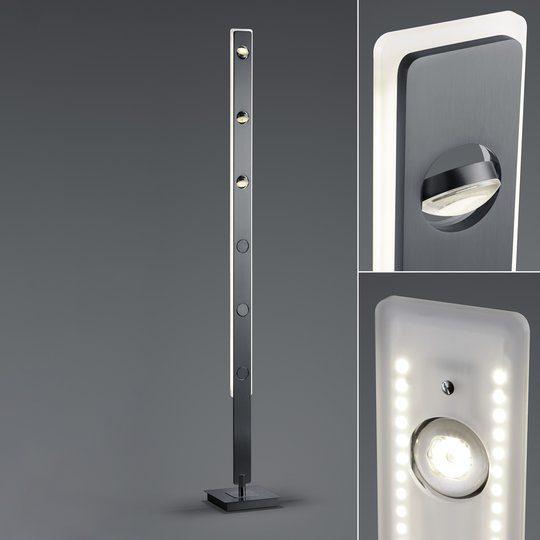 BANKAMP Caro LED-golvlampa styrbar antracit
