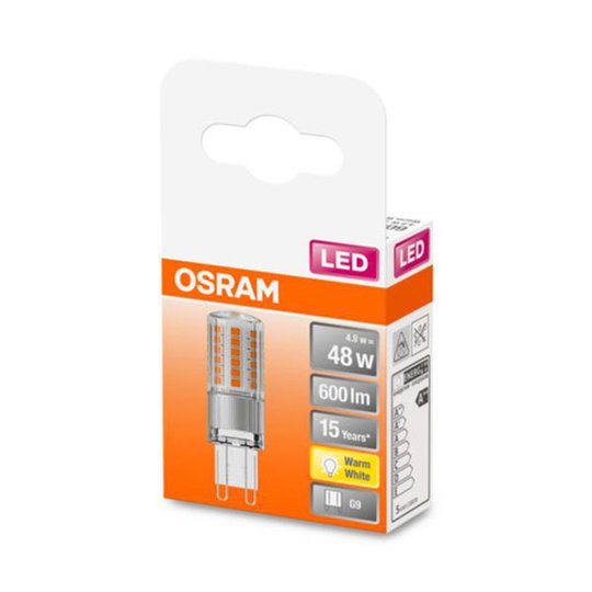 OSRAM LED-stiftlampa G9 4,8 W 2 700 K klar