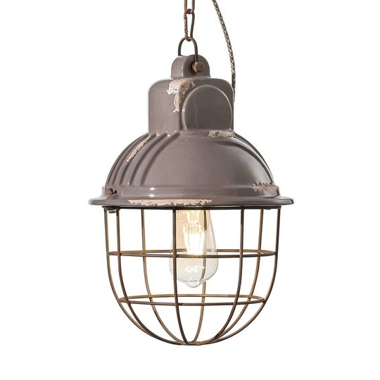 Hänglampa C1770 i industridesign taupe