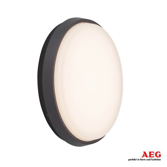 Effektiv LED-utomhusvägglampa Letan Round
