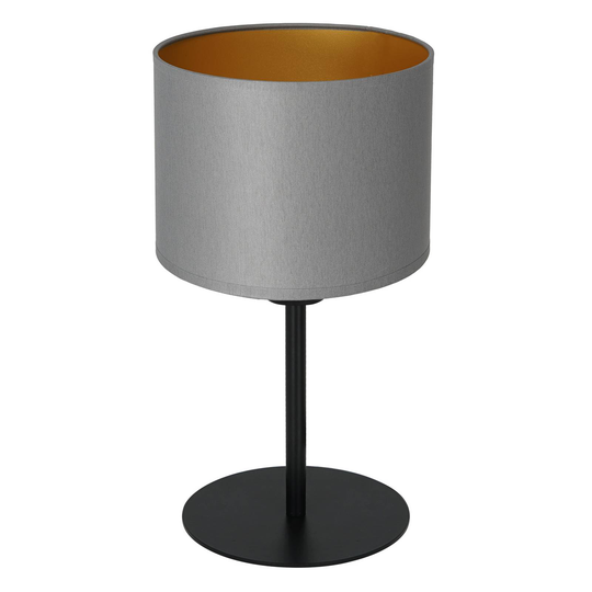 Bordslampa Soho, cylindrisk höjd 34 cm grå/guld