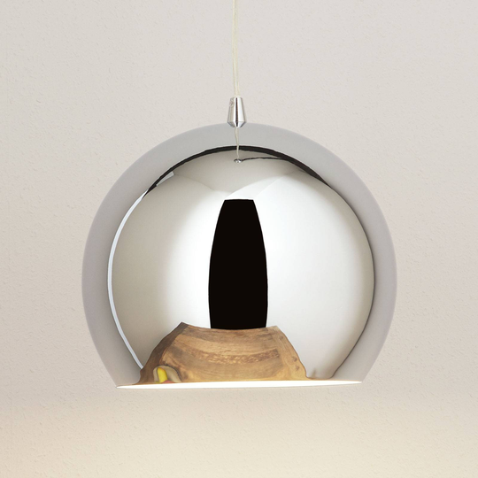 Förkromad hänglampa Bulle