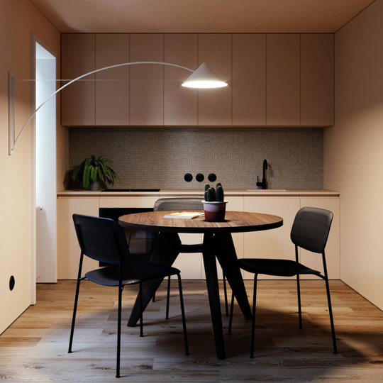 Prandina Flyer W3 LED-vägglampa, vit, 2 700 K