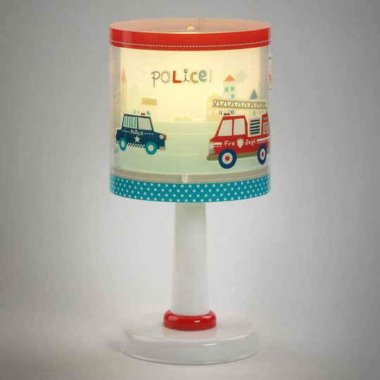 Barnbordslampa Police med motiv