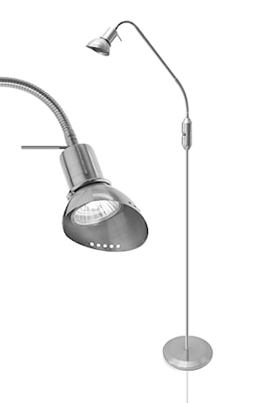 Golvlampa Ingo Borstad Stål