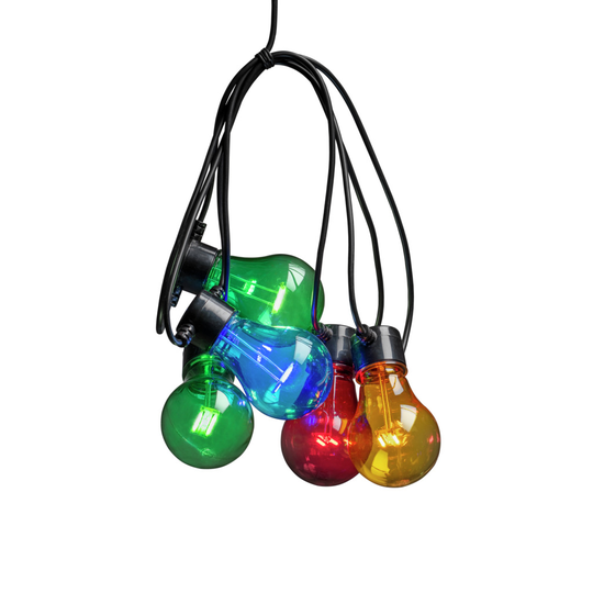 Startset E27 10 färgade LED (Svart)