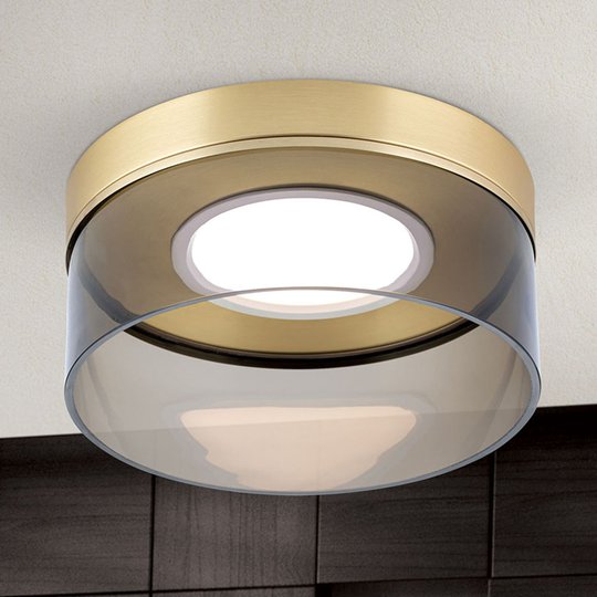 LED-taklampa Francia mässing matt Ø 30 cm