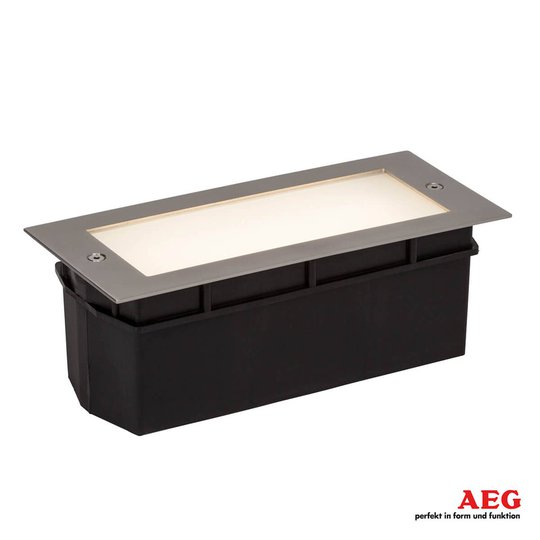 LED-vägginbyggnadslampa Wall med satinerat glas