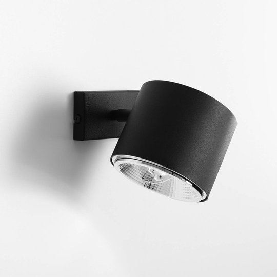 Spotlight till vägg Bot, svart, rörlig
