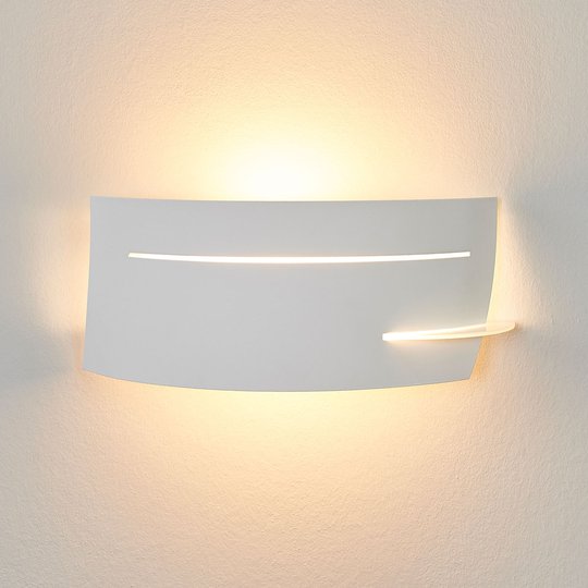 Diskret vägglampa Keyron i vitt
