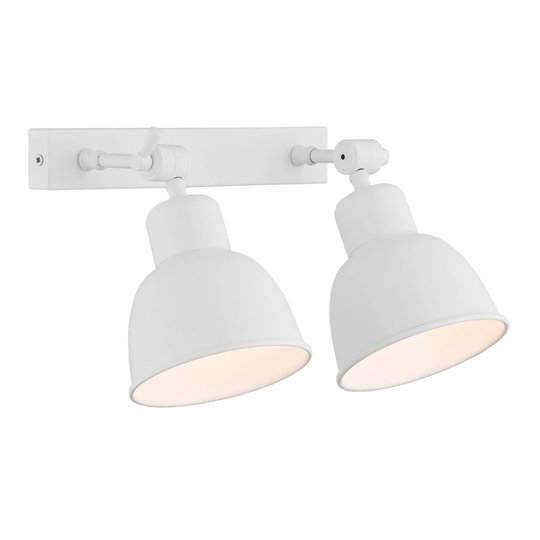 Vägglampa Emoti, 2 lampor, vit