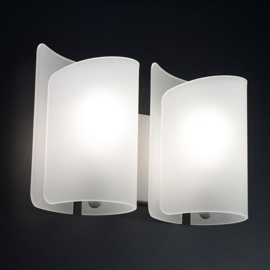 Förgylld vägglampa Papiro, 2 ljuskällor